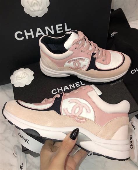 chanel trainers pink